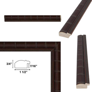 11x14 Frame Boho Dark Brown Bamboo Picture Frame