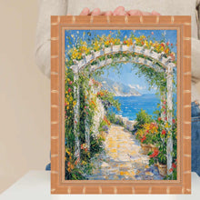 Load image into Gallery viewer, 11x14 Frame Boho Gold Bamboo Wood Picture Frame