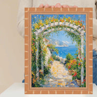 11x14 Frame Boho Gold Bamboo Wood Picture Frame