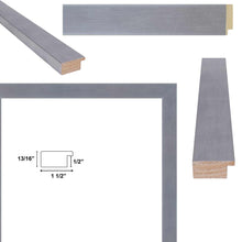 Load image into Gallery viewer, 11x14 Frame Brushed Silver Metal Pewter Picture Frame