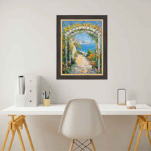 Load image into Gallery viewer, 16x20 Frame Cafe Wood Tone With Gold Lip Picture Frame