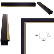 Load image into Gallery viewer, 11x14 Frame Cafe Wood Tone With Gold Lip Picture Frame