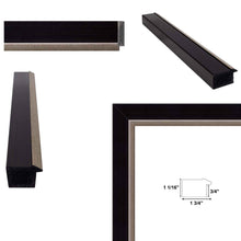 Load image into Gallery viewer, 16x20 Frame Cafe Wood With Silver Lip Picture Frame
