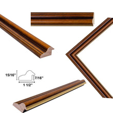 Load image into Gallery viewer, 11x14 Frame Certificate Gloss Walnut Wood With Gold Lip Picture Frame