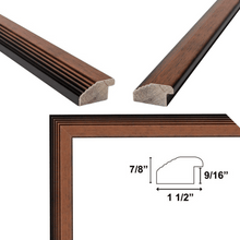 Load image into Gallery viewer, 16x20 Frame Certificate Glossy Walnut Wood Picture Frame