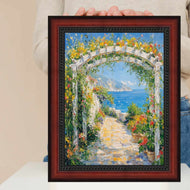 11x14 Frame Certificate Mahogany With Rope Picture Frame