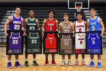 Load image into Gallery viewer, 1000 points boys basketball jersey frame milestone gift
