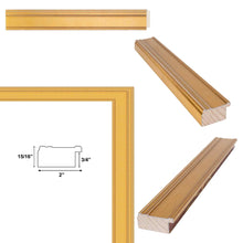 Load image into Gallery viewer, 16x20 Frame Contemporary Gold Leaf Flat Picture Frame