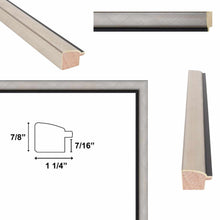 Load image into Gallery viewer, 16x20 Frame Contemporary Silver With Black Picture Frame