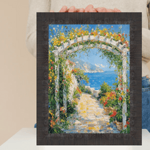 Load image into Gallery viewer, 11x14 Frame Contemporary Wood Grain Black Scoop Picture Frame