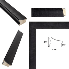 Load image into Gallery viewer, Contemporary Wood Grain Black Scoop Picture Frame 