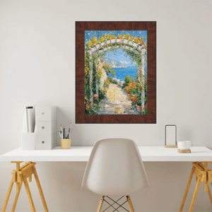 11x14 Frame Contemporary Wood Grain Walnut Scoop Picture Frame