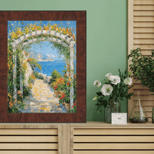 Load image into Gallery viewer, 11x14 Frame Contemporary Wood Grain Walnut Scoop Picture Frame