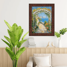 Load image into Gallery viewer, 11x14 Frame Contemporary Wood Grain Walnut Scoop Picture Frame