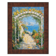 16x20 Frame Contemporary Wood Grain Walnut Scoop Picture Frame