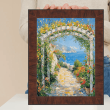 Load image into Gallery viewer, Contemporary Wood Grain Walnut Scoop Picture Frame 
