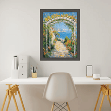 Load image into Gallery viewer, 16x20 Frame Cathedral Gothic Black Picture Frame Cris Cross