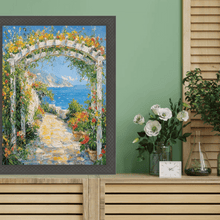 Load image into Gallery viewer, 16x20 Frame Cathedral Gothic Black Picture Frame Cris Cross