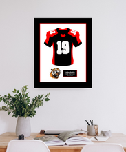 Load image into Gallery viewer, Iowa High School Football Jersey Frame Print Senior Night Gift 