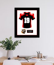 Load image into Gallery viewer, Massachusetts High School Football Jersey Frame Print Senior Night Gift 