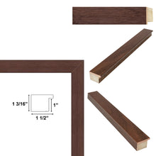 Load image into Gallery viewer, 11x14 Frame Dark Walnut Wood Grain Picture Frame -