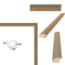 Load image into Gallery viewer, Deep Antique Gold Ornate Shadowbox Picture Frame Office