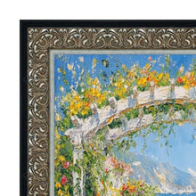 Load image into Gallery viewer, 11x14 Frame Floral Antique Silver With Black Lip Picture Frame