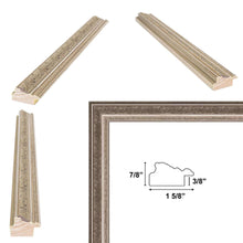 Load image into Gallery viewer, 11x14 Frame French Silver Leaf Ornate Picture Frame