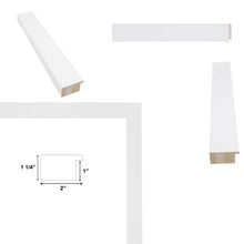 Load image into Gallery viewer, 11x14 Frame Gallery Matte White Flat Picture Frame- Wide White Frame