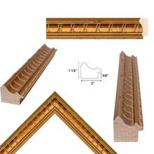 Load image into Gallery viewer, Gladiator Gold Ribbed Picture Frame Office Décor