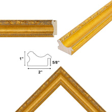 Load image into Gallery viewer, Gold Leaf Scoop Victorian Picture Frame 