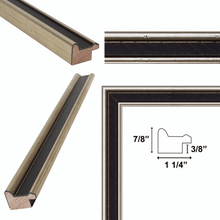 Load image into Gallery viewer, 16x20 Frame Gothic Antique Silver Espresso Picture Frame Vintage