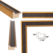 Load image into Gallery viewer, 11x14 Frame Gothic Vintage Antique Gold Espresso Picture Frame