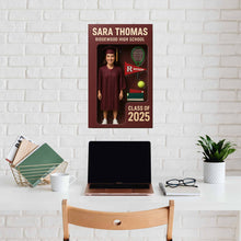 Load image into Gallery viewer, High School Graduation Action Figure Toy box 18x24 Canvas