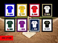Load image into Gallery viewer, High School Senior Night Girls Softball Baseball Gift Picture frame Jersey 20x24  ModernMemoryDesign.com 