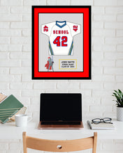 Load image into Gallery viewer, High School Lacrosse Senior Award Night Gift Idea - Jersey Frame Print