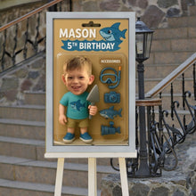 Load image into Gallery viewer, Ai Generated Toy Box character Picture frame - Birthday Sign - Fun gift 18x24