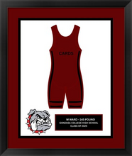 Load image into Gallery viewer, Custom wrestling singlet display frame