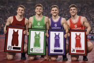 100 pins wrestling singlet frame milestone achievement gift