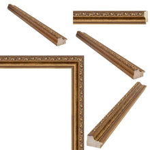 Load image into Gallery viewer, Italian Bright Gold Beaded Picture Frame Home Office