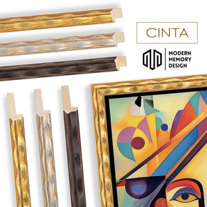 Metallic Ornamental ribbon pattern Transitional Modern Contemporary Picture frame 