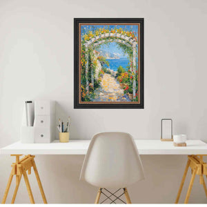16x20 Frame Modern Black Scoop With Gold Bead Picture Frame
