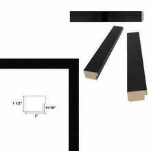 Load image into Gallery viewer, 11x14 Frame Modern Gallery Wall Gloss Black Picture Frame - Frame