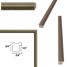 Load image into Gallery viewer, 11x14 Frame Narrow Beaded Silver Scoop Picture Frame