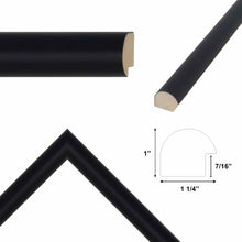 Load image into Gallery viewer, 11x14 Frame Round Matte Black Picture Frame