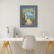 Load image into Gallery viewer, Rustic Wide Wood Ocean Blue Picture Frame 
