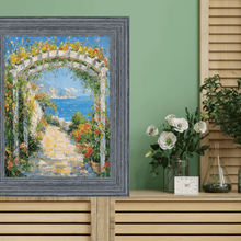 Load image into Gallery viewer, Rustic Wide Wood Ocean Blue Picture Frame 