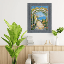 Load image into Gallery viewer, Rustic Wide Wood Ocean Blue Picture Frame 