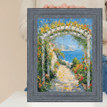 Load image into Gallery viewer, Rustic Wide Wood Ocean Blue Picture Frame 