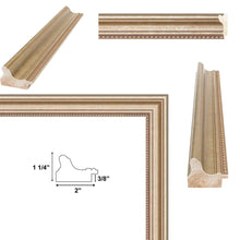 Load image into Gallery viewer, 11x14 Frame Scoop Silver Gold Leaf Wash Picture Frame